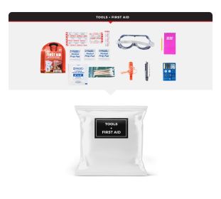 1 Person Essential Survival Kit (Option: Backpack)