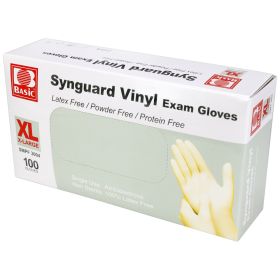 Powder Free Vinyl Exam Gloves (Option: Extra-Large, size: 100/Box)