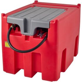 Portable Diesel Tank, 116 Gallon Capacity & 10 GPM Flow Rate, Diesel Fuel Tank with 12V Electric Transfer Pump and 13.1ft Rubber Hose (Capacity: 116 gallon, Color: Red)