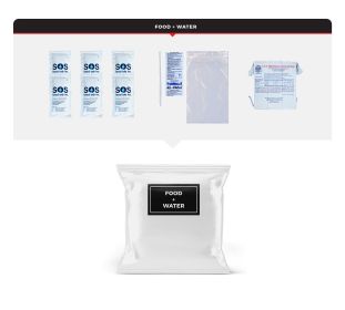 4 Person Necessity Survival Kit (Option: Backpack)