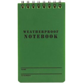 3" X 5" Military Style Weatherproof Notebook 6 Pk (Option 1: Od)
